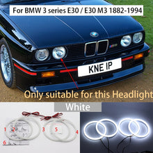 Load image into Gallery viewer, LED Angel Eyes Kit Cotton White Halo Ring for BMW 3 Series E30 E36 M3 333i 325i 323i 316i 318i 325td 1982-2000 Demon Eye