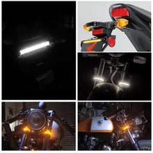 Load image into Gallery viewer, 1Pc Universal LED Motorcycle Turn Signal Light lamp; DRL Amber White Moto Flasher Ring Fork Strip Lamp Flashing blinker 12V