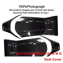 Load image into Gallery viewer, 4pcs/Set Forged Carbon Fiber Seat Back Cover for Mercedes CLA GLA A45 E63 C63 A M G Add-on Type Chair Backseat Trim