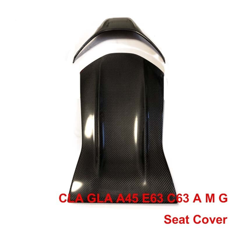 4pcs/Set Forged Carbon Fiber Seat Back Cover for Mercedes CLA GLA A45 E63 C63 A M G Add-on Type Chair Backseat Trim