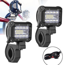 Load image into Gallery viewer, 4Inch LED Work Light Bar with Mounting Bracket Tube Clamp Wiring Harness Spot Flood Fog Lamp Offroad Truck 4x4 UTV ATV 12V 24V