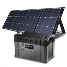 Load image into Gallery viewer, ALLPOWERS Portable Generator 110/220V Power Station 2000W / 700W Emergency Power Supply With 200W Monocrystalline solar panels