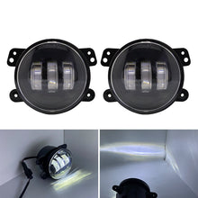 Load image into Gallery viewer, 2PCS 4Inch Round Led Fog Lights Driving Light with White Amber Halo DRL Offroad Fog Lamps for Jeep Wrangler JK TJ Dodge Journey