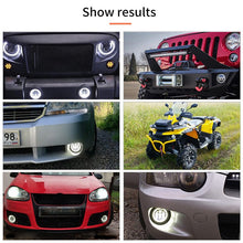 Load image into Gallery viewer, 2PCS 4Inch Round Led Fog Lights Driving Light with White Amber Halo DRL Offroad Fog Lamps for Jeep Wrangler JK TJ Dodge Journey